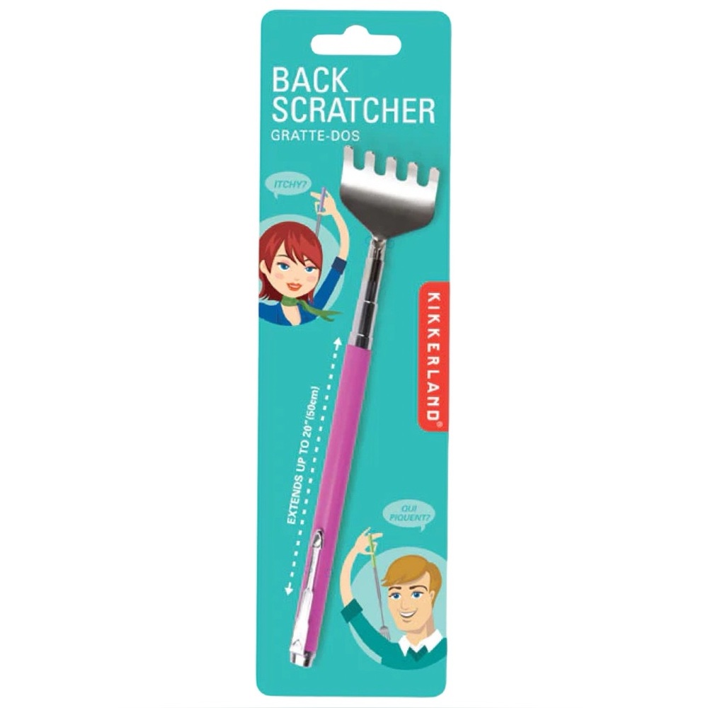Kikkerland Telescoping Back Scratcher – Pink Handle